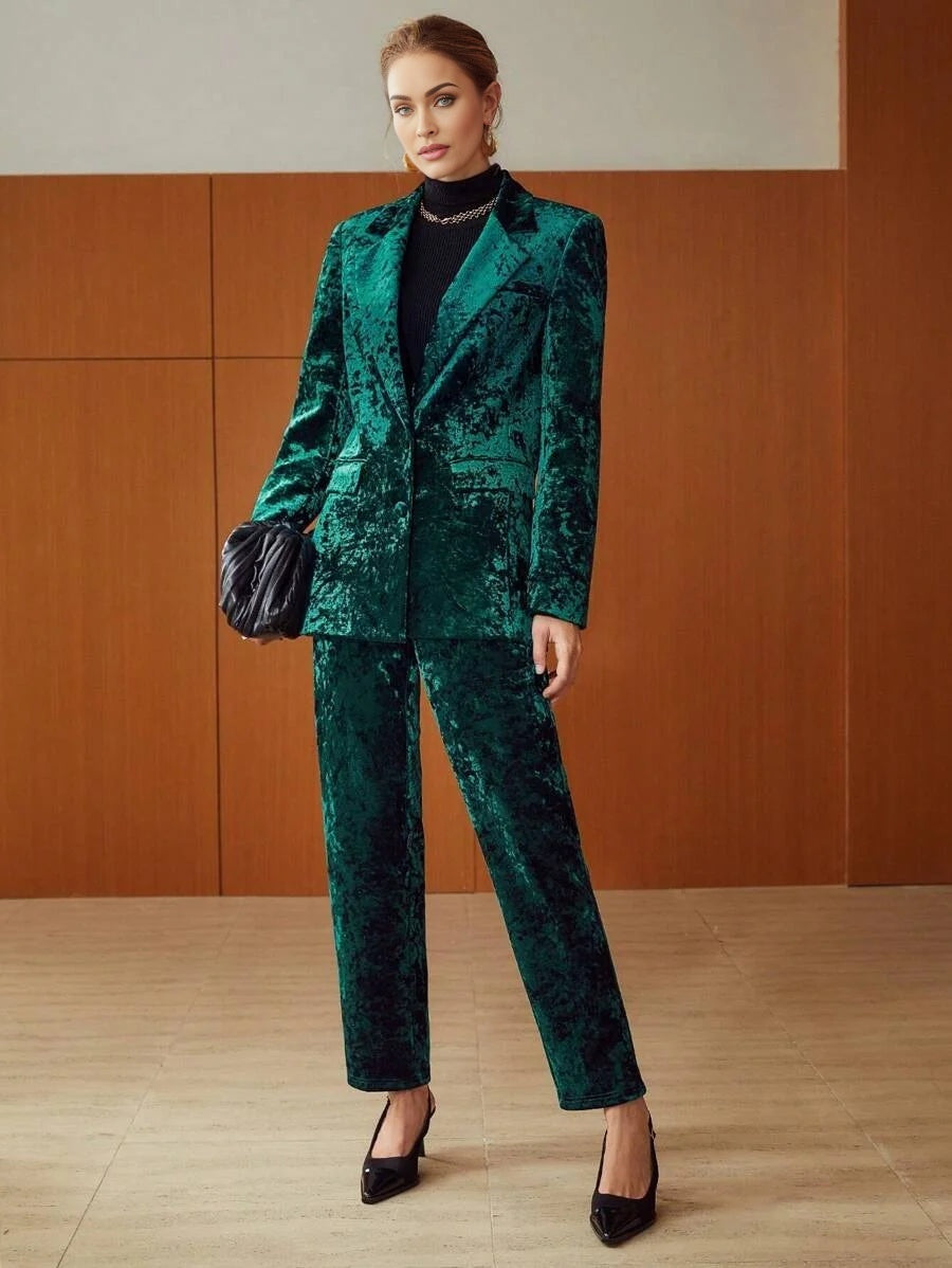 PREMIUM CRUSHED VELVET BLAZER