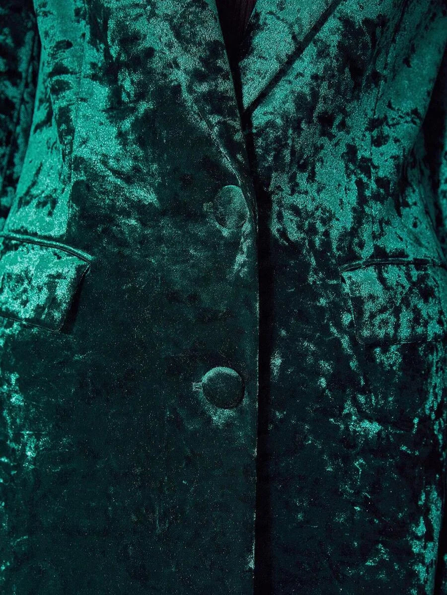 PREMIUM CRUSHED VELVET BLAZER