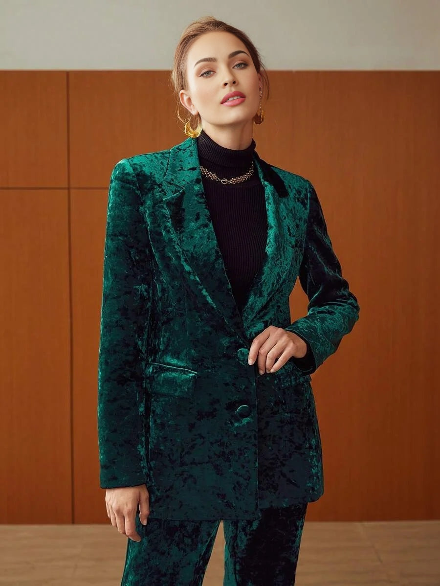 PREMIUM CRUSHED VELVET BLAZER