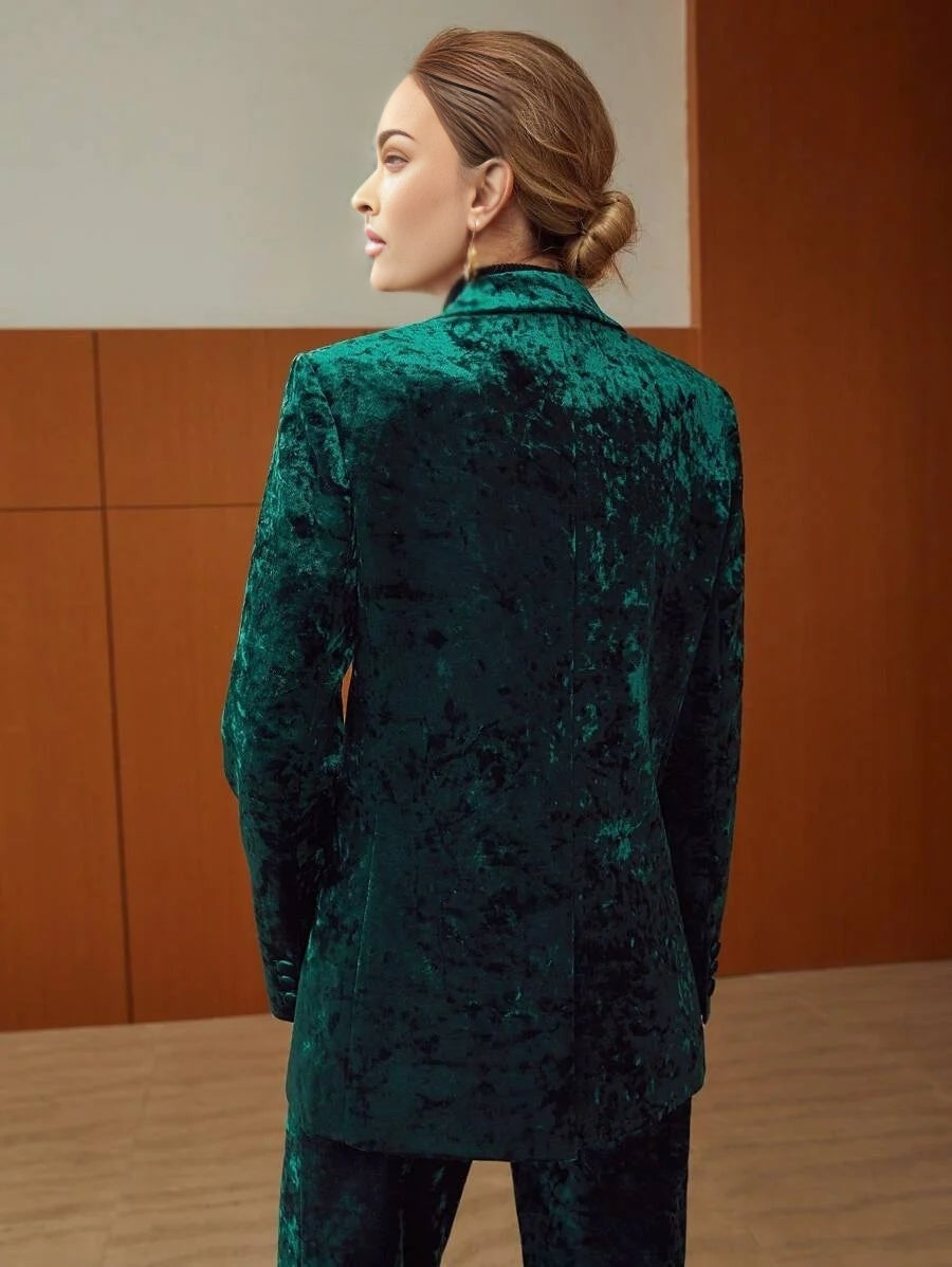 PREMIUM CRUSHED VELVET BLAZER