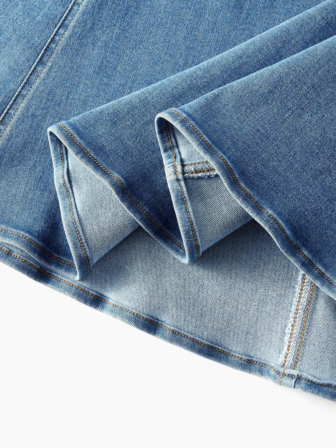 PREMIUM CUT OUT EMBROIDERY DENIM DRESS