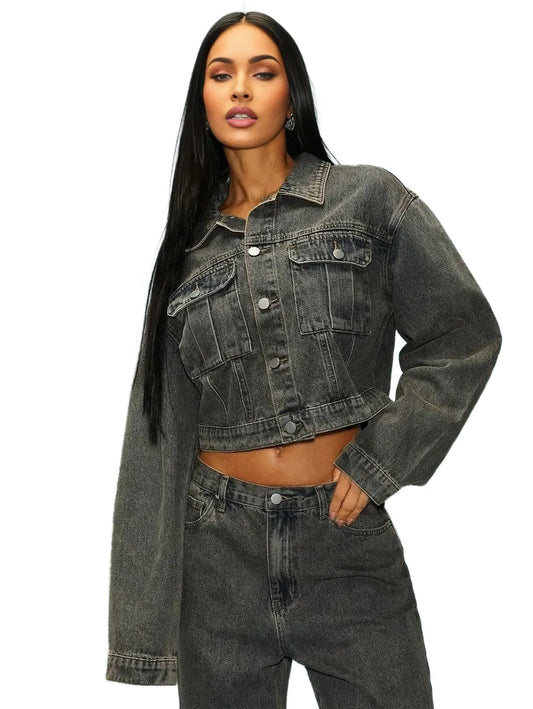 Premium Denim Contrast Stitch Denim Jacket