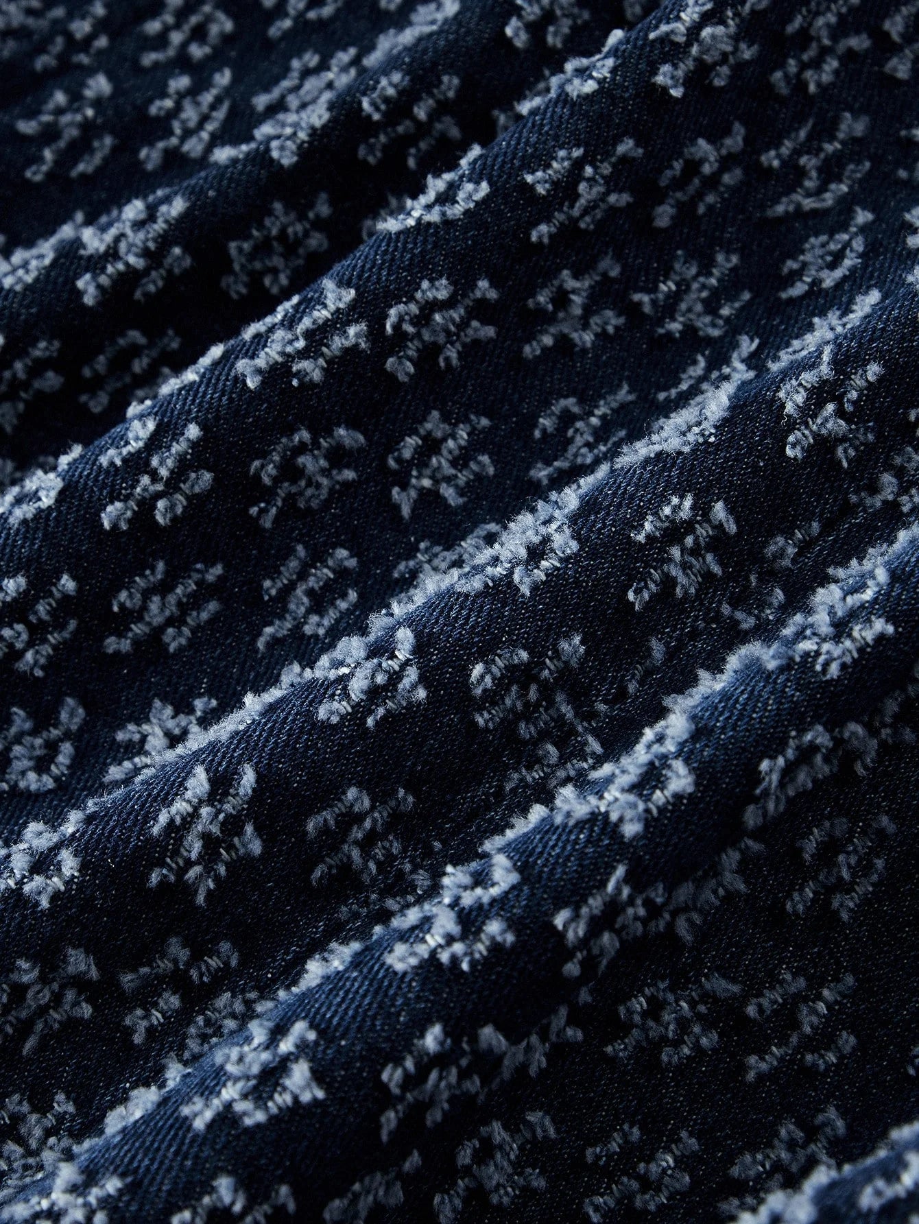 PREMIUM DENIM JACQUARD CONTRAST TAPE TRIM FLAP DETAIL CROP JACKET amp SKIRT SET