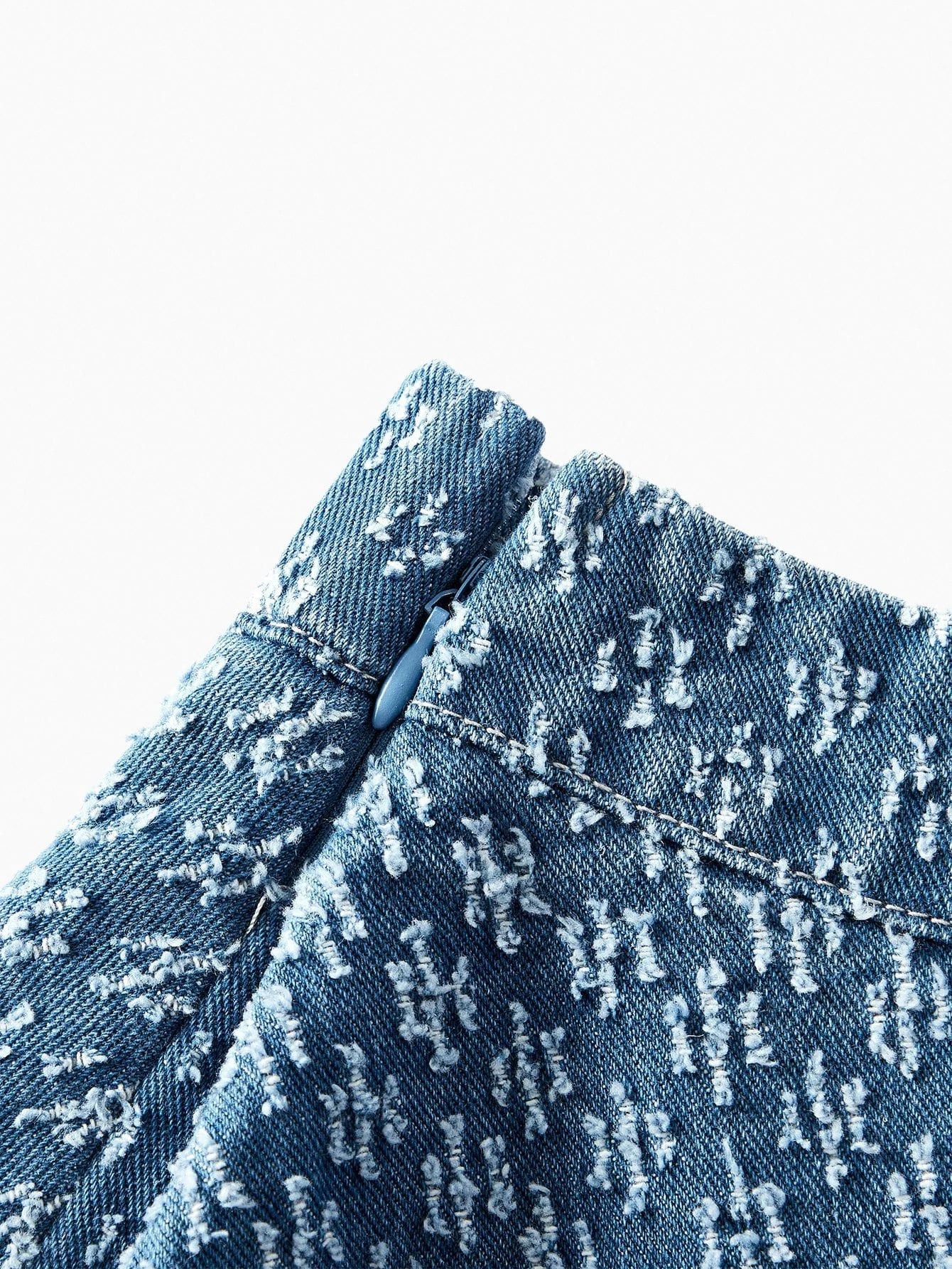 PREMIUM DENIM JACQUARD LAPEL COLLAR RAW EDGE JACKET amp MAXI SKIRT SET FALL WINTER