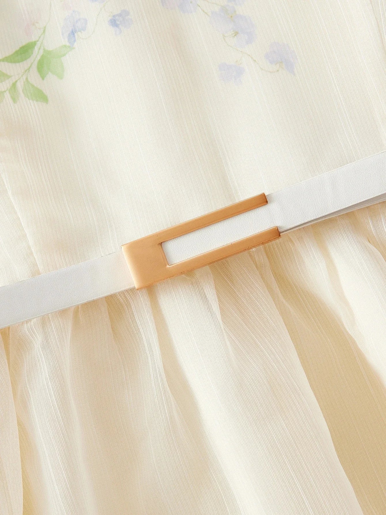 PREMIUM DITSY FLORAL BELTED DRESS