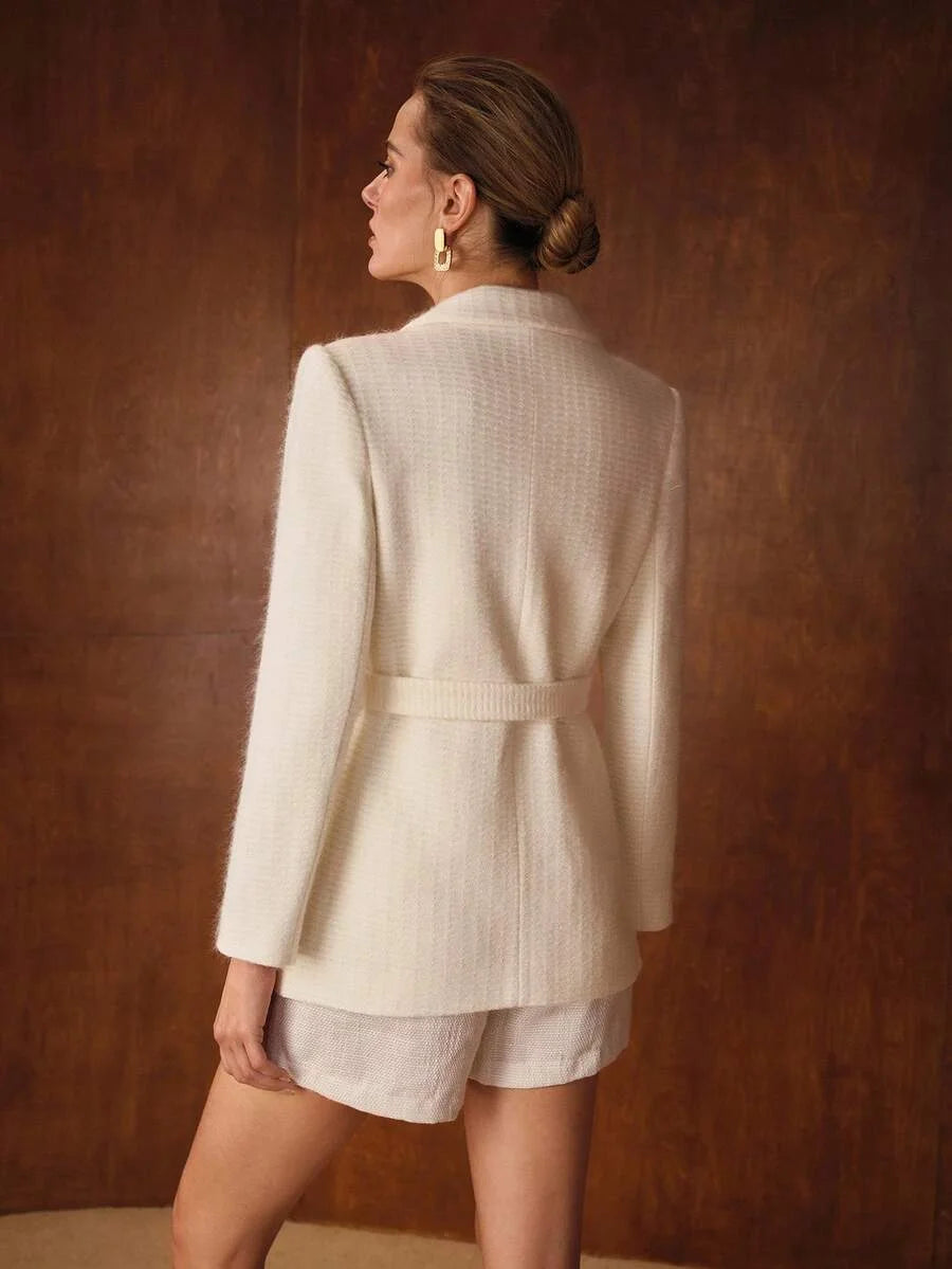 PREMIUM DOUBLE BREASTED BELTED BLAZER