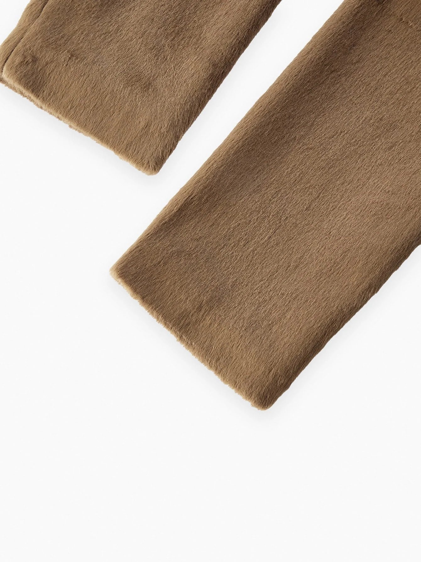 PREMIUM DOUBLE BREASTED BELTED FAUX FUR COAT