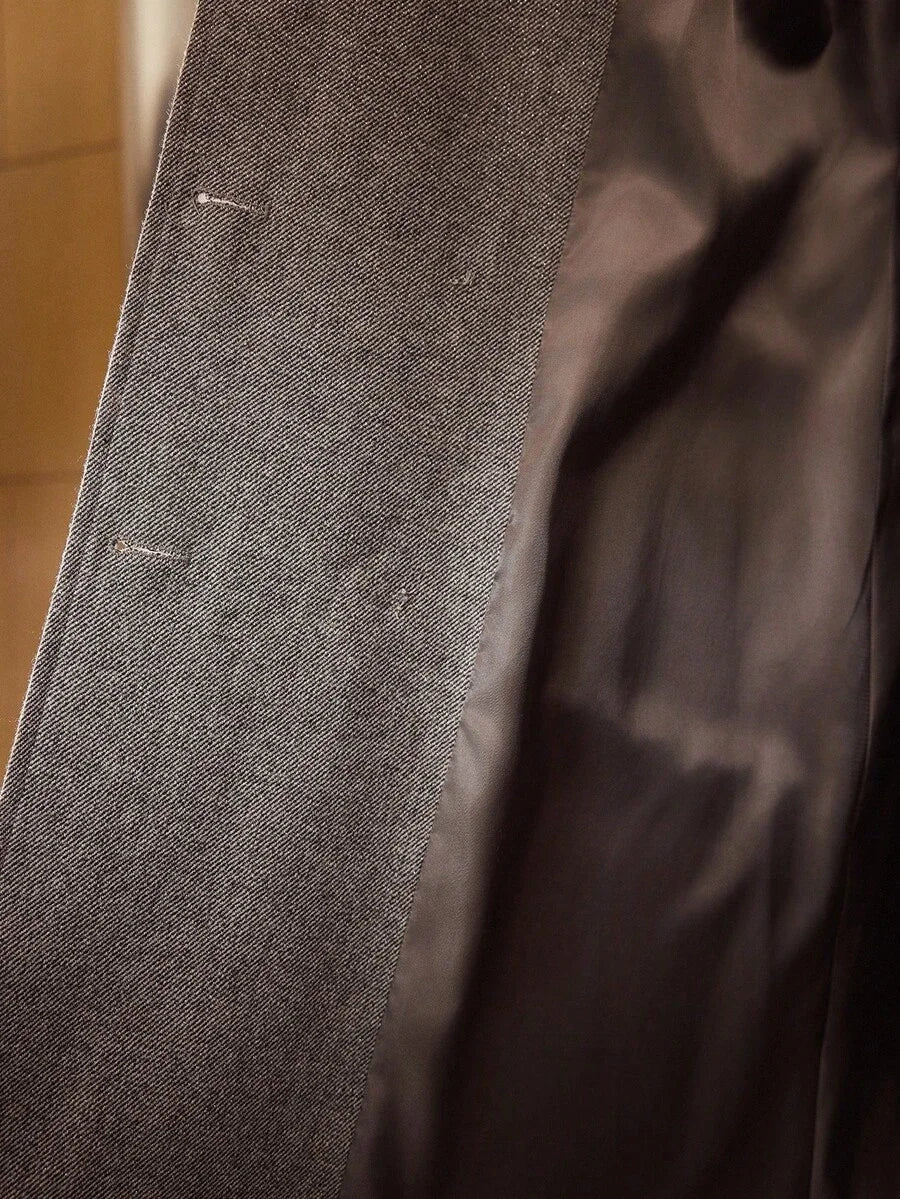 PREMIUM DOUBLE BREASTED BELTED OVERCOAT