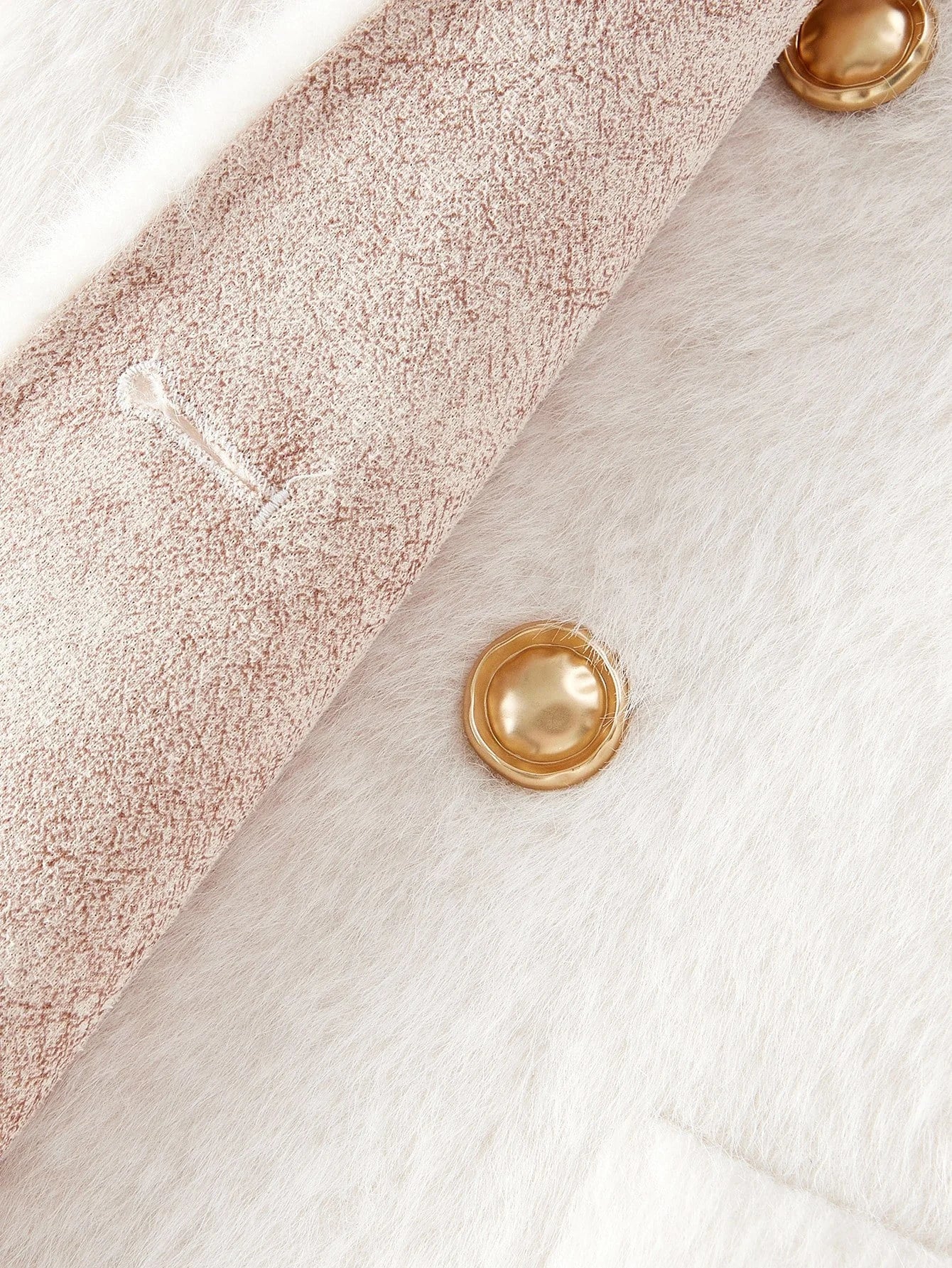 PREMIUM DOUBLE BREASTED LONG SLEEVE FAUX FUR COAT