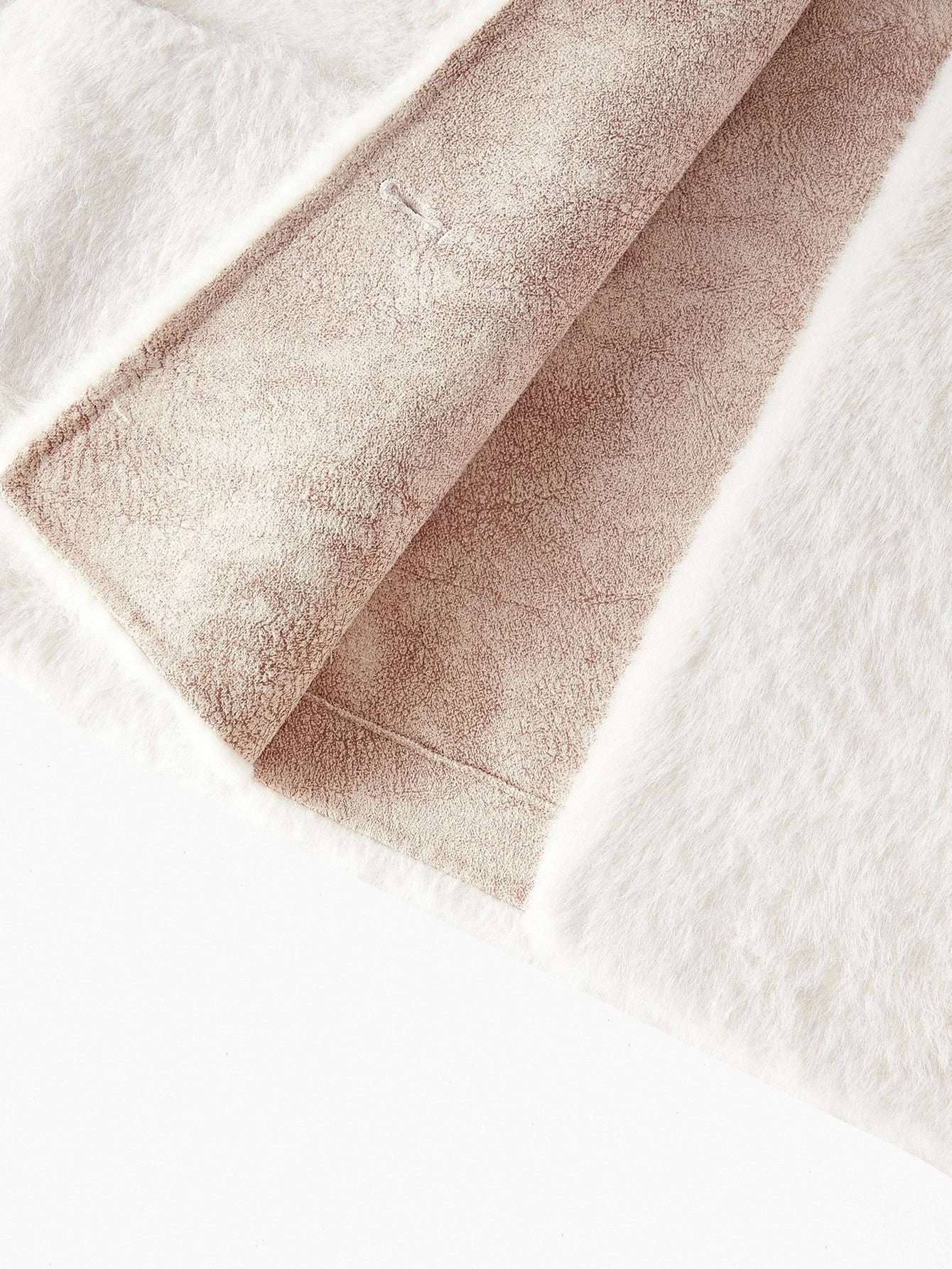 PREMIUM DOUBLE BREASTED LONG SLEEVE FAUX FUR COAT