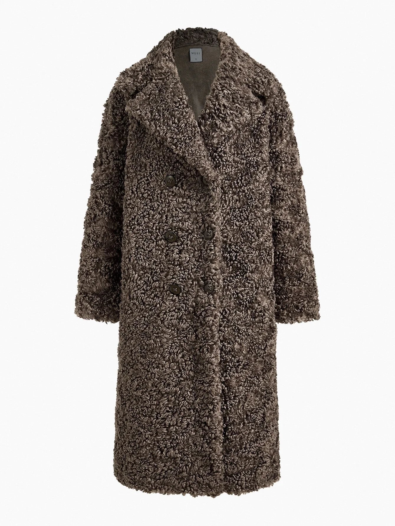 PREMIUM DOUBLE BREASTED LONG SLEEVE FAUX FUR COAT FOR AUTUMN amp WINTER