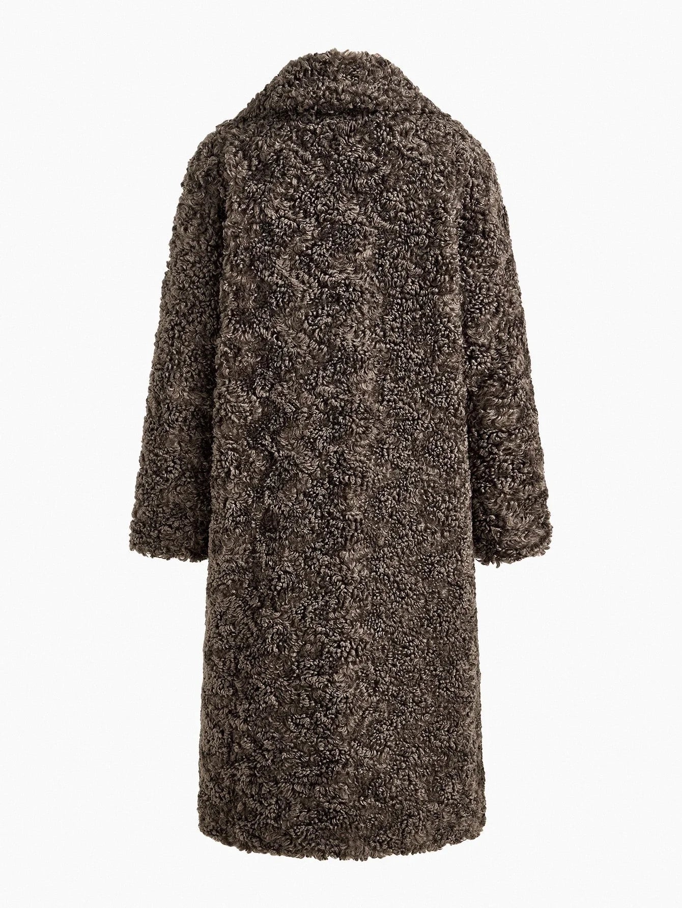 PREMIUM DOUBLE BREASTED LONG SLEEVE FAUX FUR COAT FOR AUTUMN amp WINTER