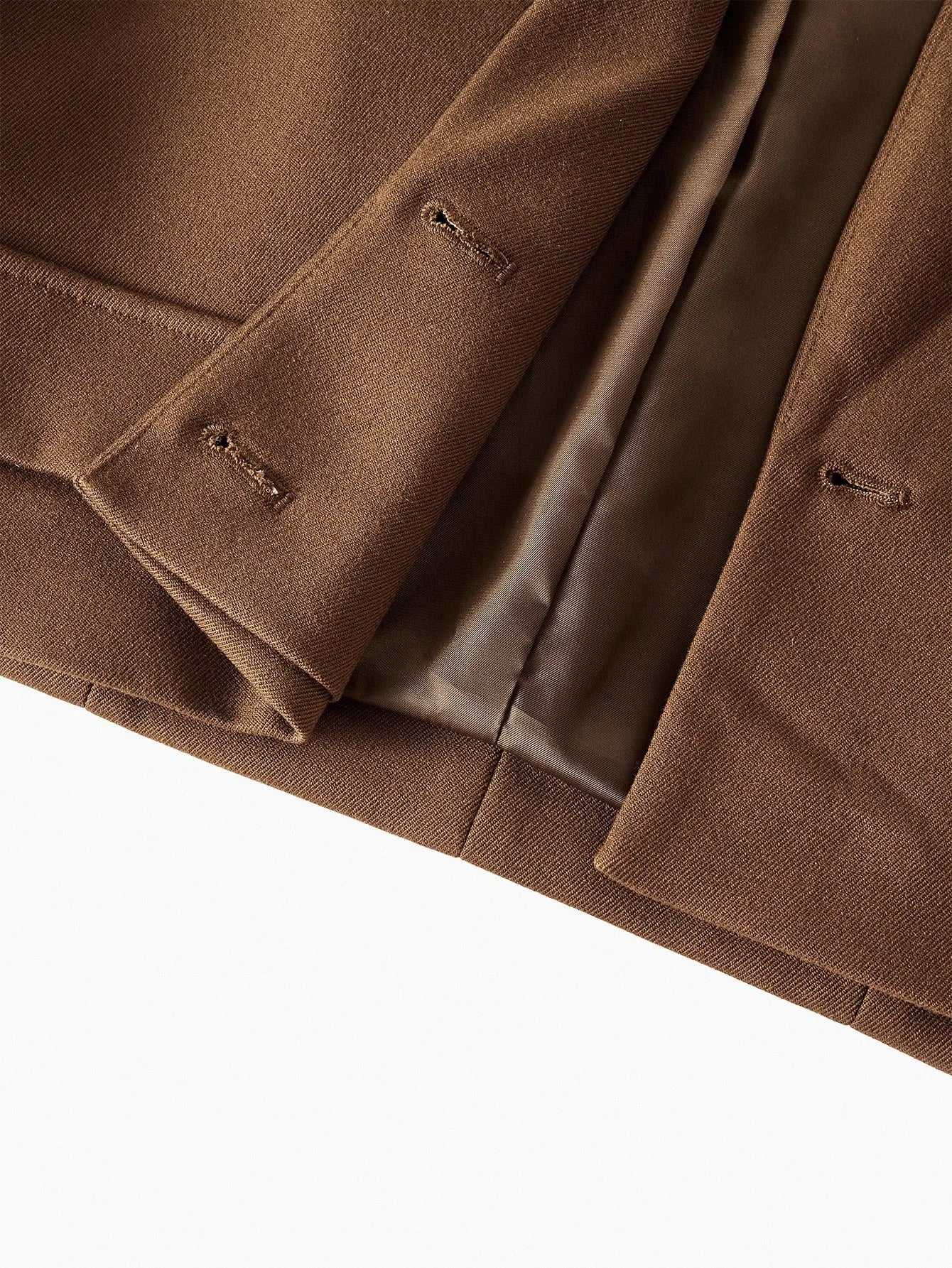 PREMIUM DOUBLE BREASTED PLACKET CROP BLAZER FALL WINTER