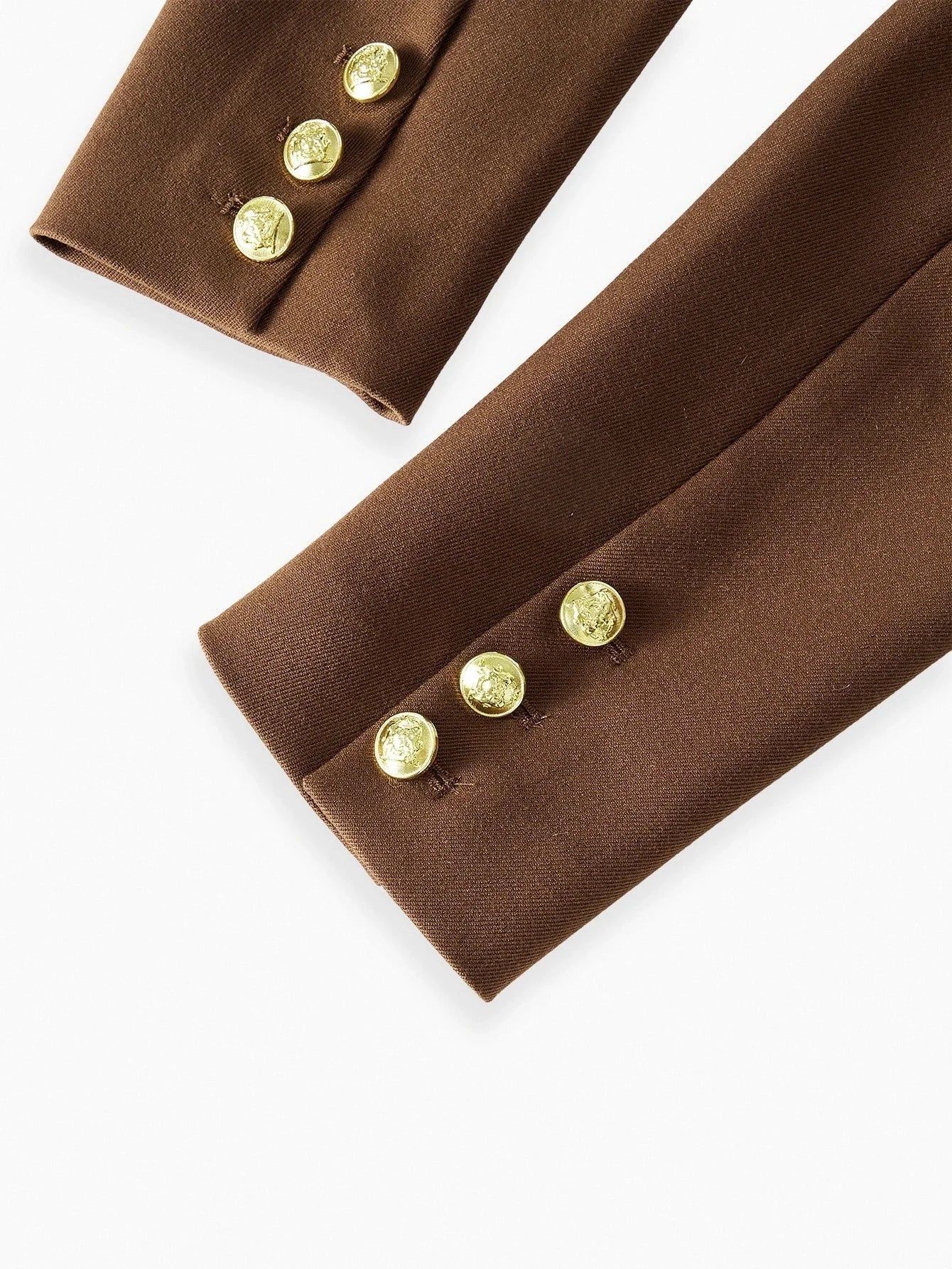 PREMIUM DOUBLE BREASTED PLACKET CROP BLAZER FALL WINTER