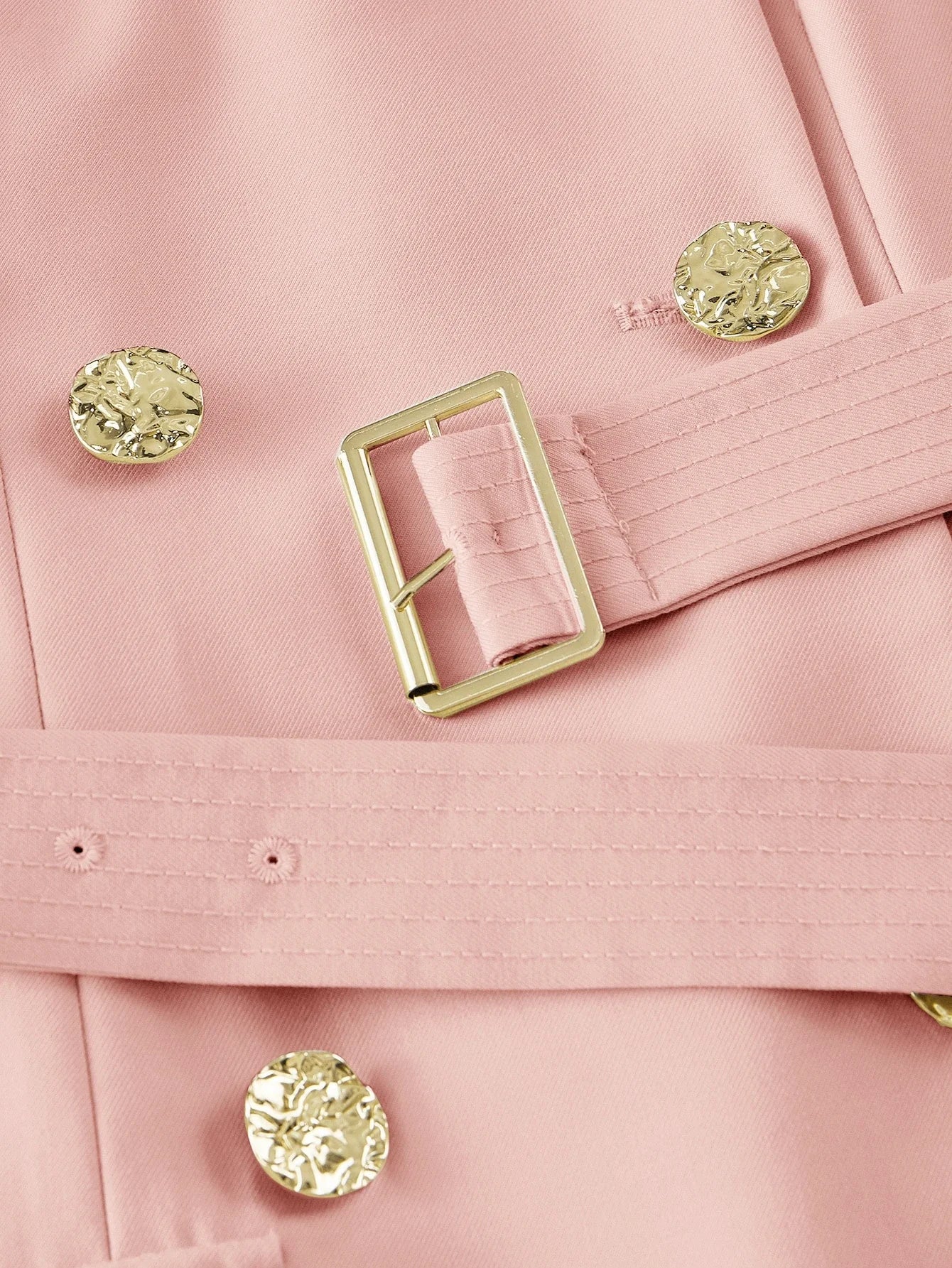 PREMIUM DOUBLE BREASTED SLEEVELESS BELTED DRESS