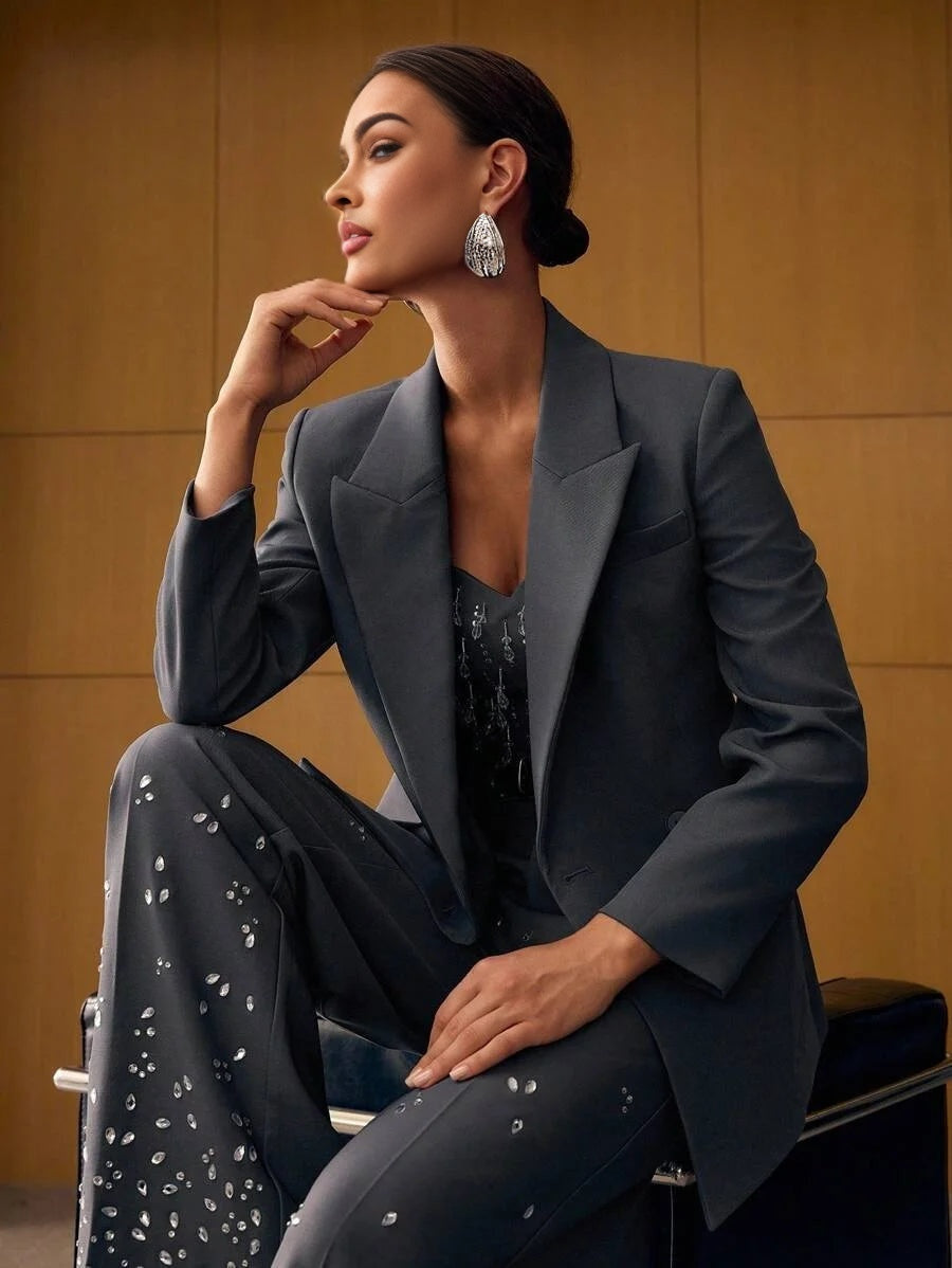 PREMIUM DOUBLE BREASTED STRUCTURED BLAZER