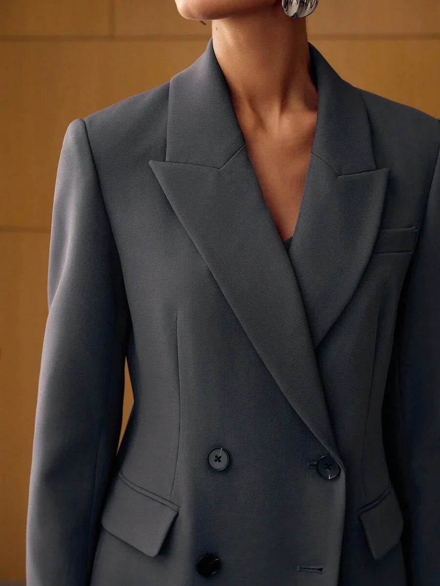 PREMIUM DOUBLE BREASTED STRUCTURED BLAZER