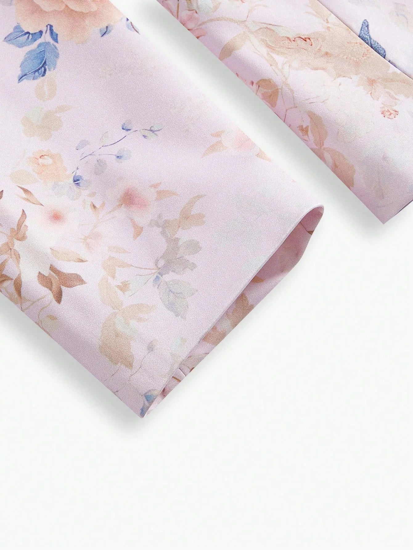 PREMIUM DOUBLE BUTTON FLOWER PATTERN BLAZER