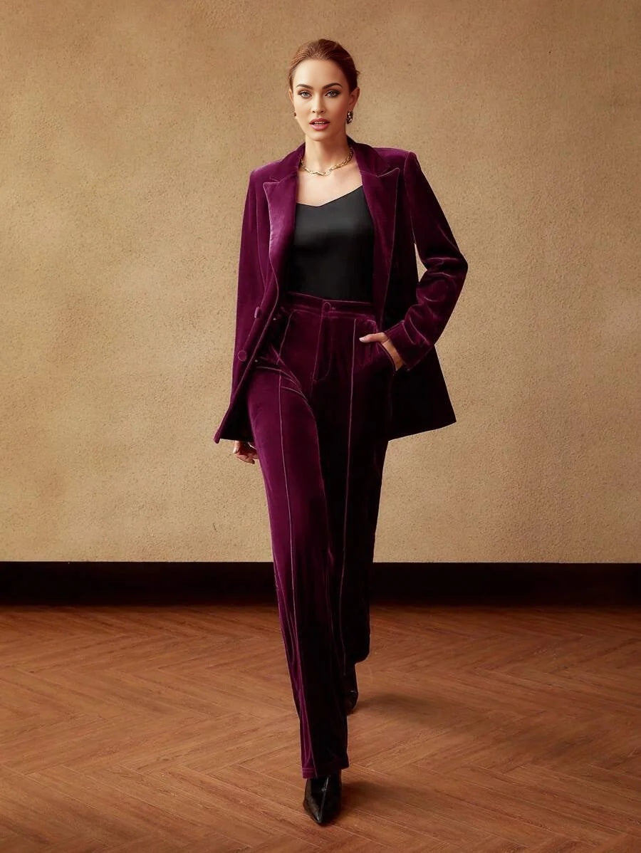 PREMIUM DOUBLEBREASTED VELVET BLAZER