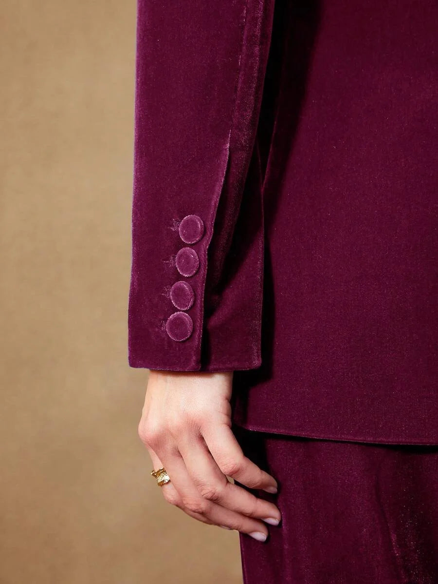 PREMIUM DOUBLEBREASTED VELVET BLAZER