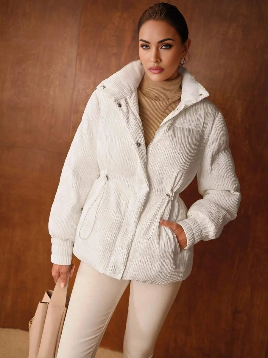 PREMIUM DRAWSTRING WAIST PADDED COAT