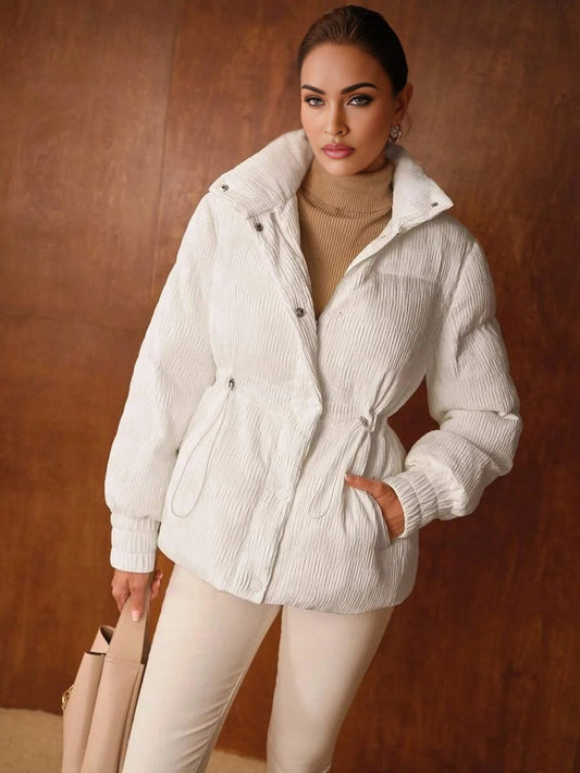 PREMIUM DRAWSTRING WAIST PADDED COAT