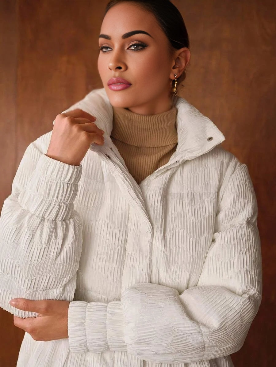 PREMIUM DRAWSTRING WAIST PADDED COAT