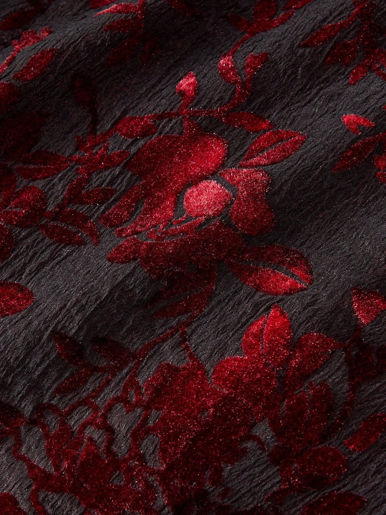 PREMIUM ELEGANT BURGUNDY VELVET JACQUARD BLAZER