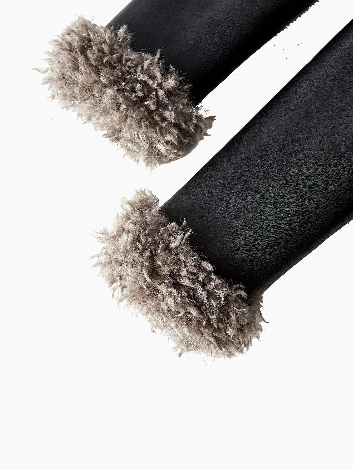 PREMIUM ELEGANT FAUX FUR COLLAR PATCHWORK SHORT JACKET AUTUMNWINTER