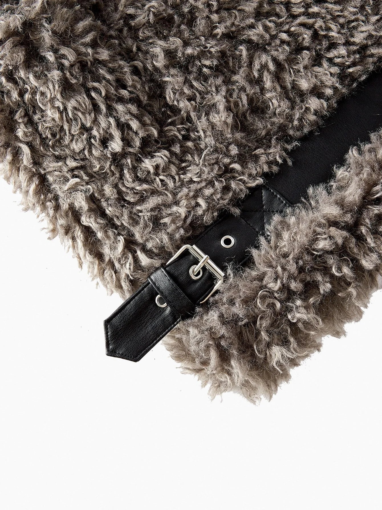 PREMIUM ELEGANT FAUX FUR COLLAR PATCHWORK SHORT JACKET AUTUMNWINTER