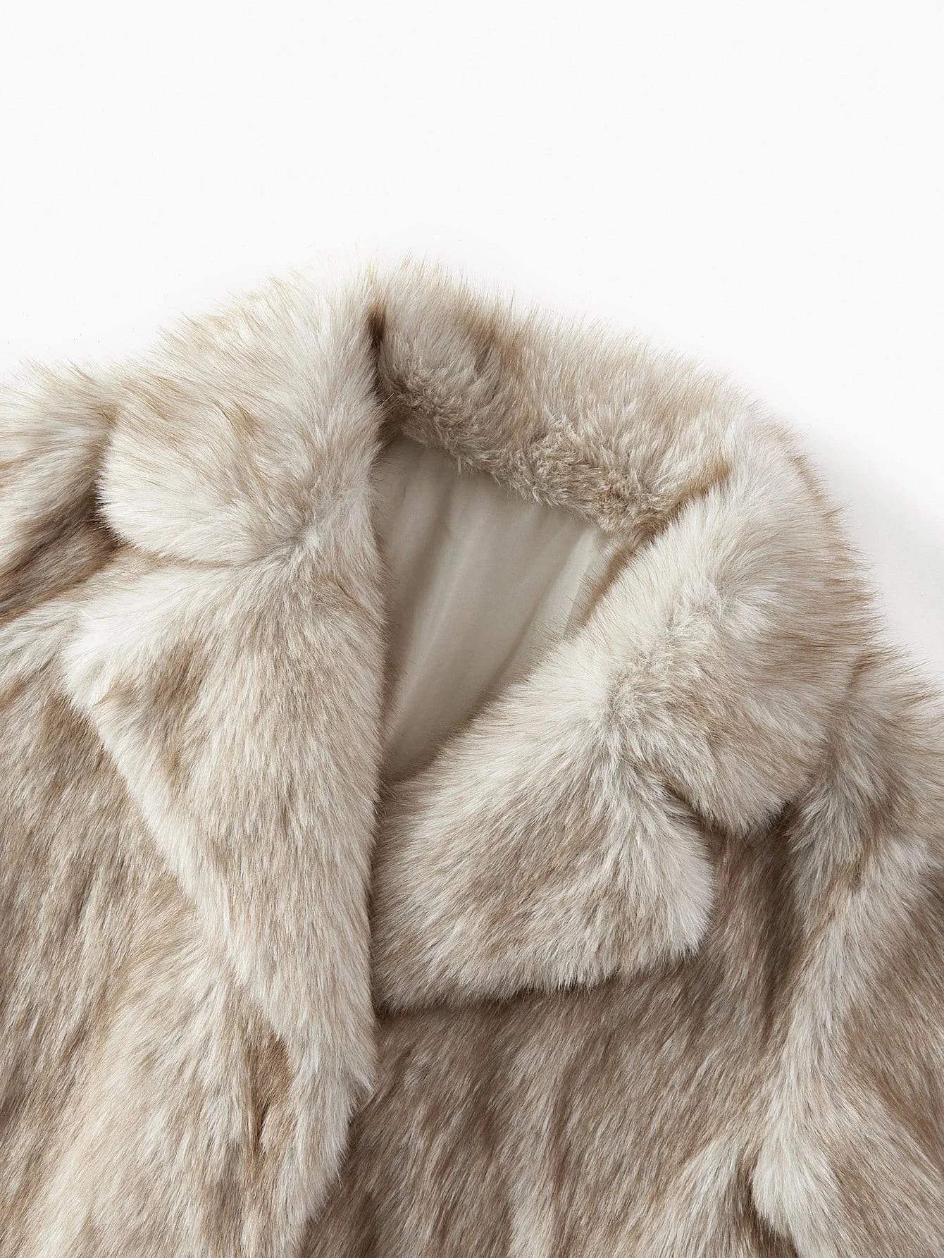 PREMIUM ELEGANT FAUX FUR COLLAR SHORT JACKET AUTUMNWINTER