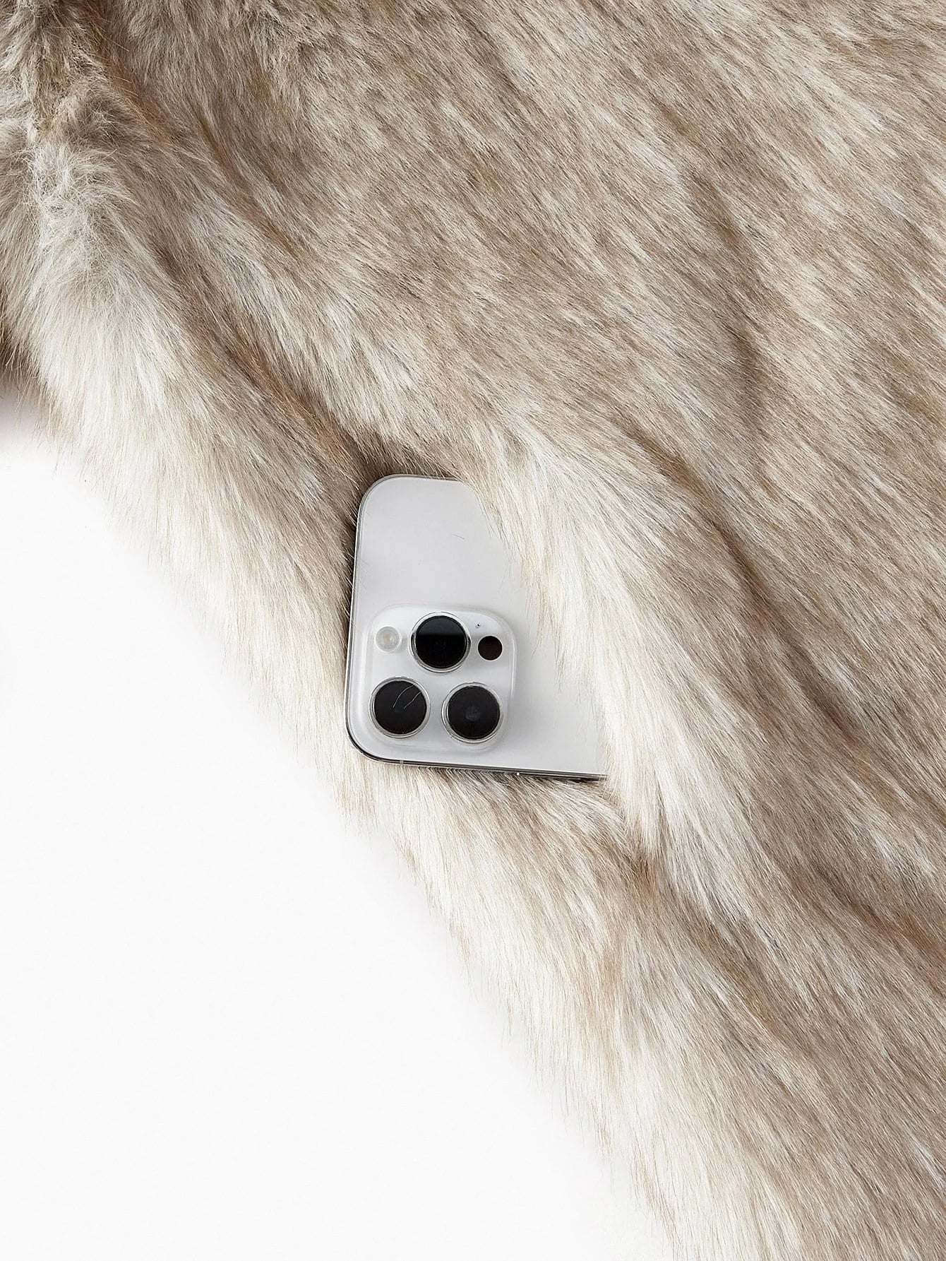 PREMIUM ELEGANT FAUX FUR COLLAR SHORT JACKET AUTUMNWINTER