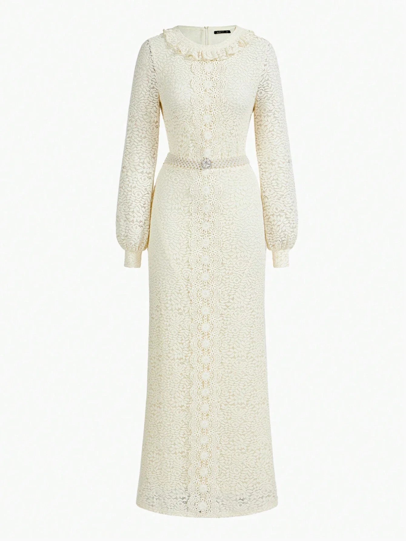 PREMIUM ELEGANT LACE BISHOP SLEEVE DRESS