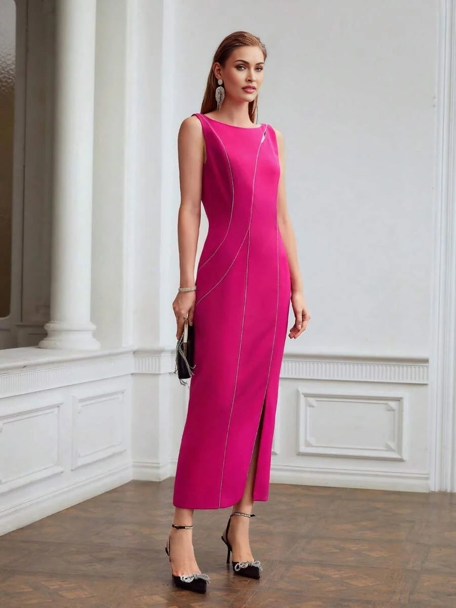 PREMIUM EMBELLISHED CUTOUT DRESS