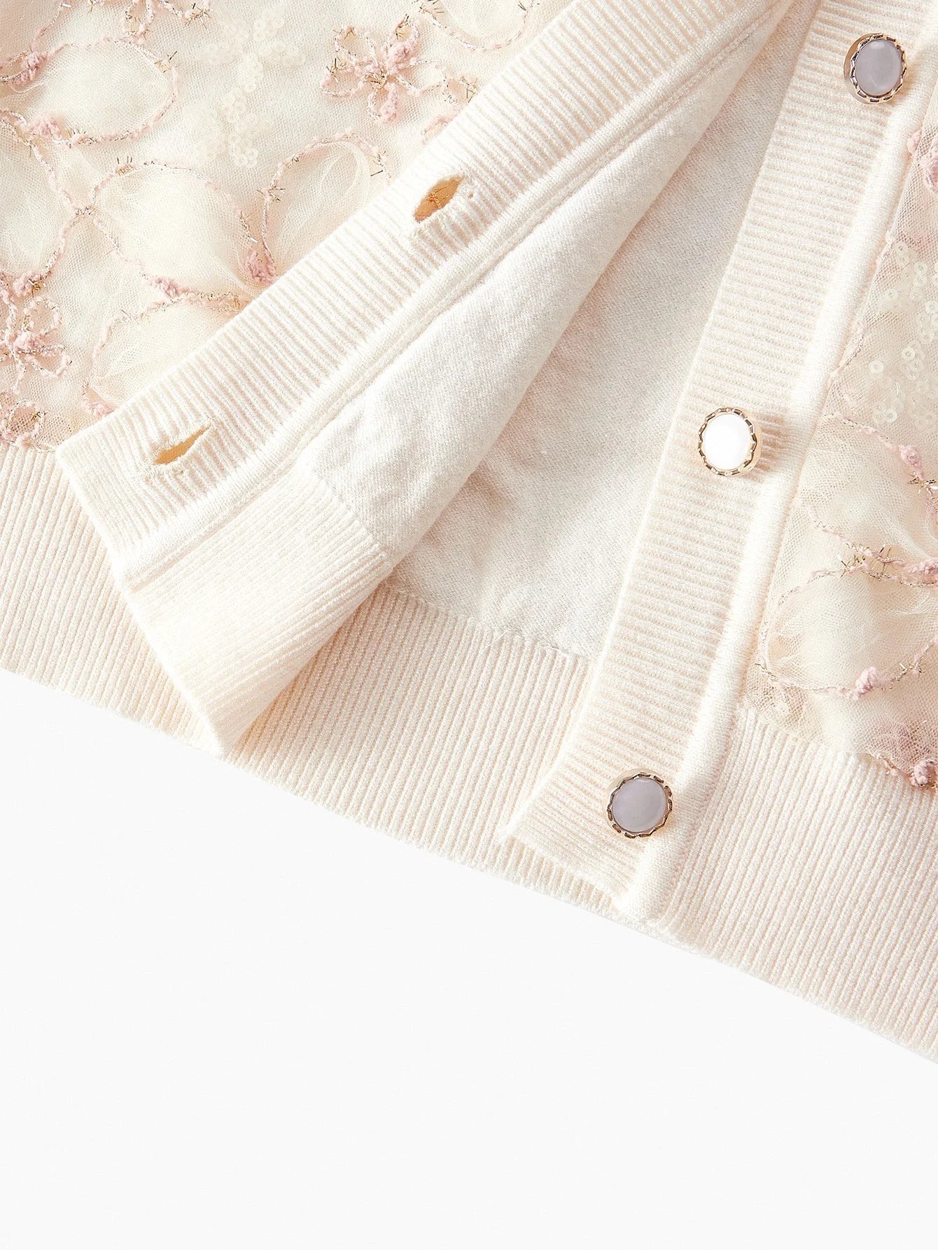 PREMIUM EMBROIDERY BUTTON UP CARDIGAN