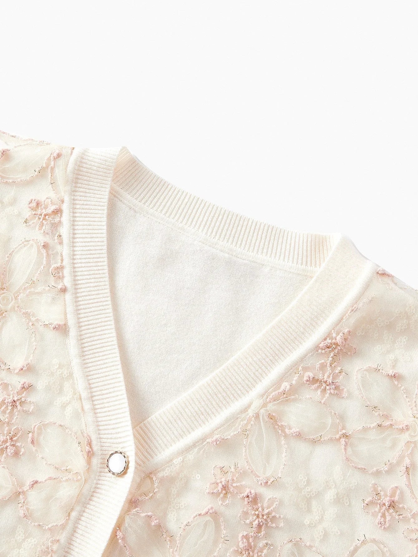 PREMIUM EMBROIDERY BUTTON UP CARDIGAN