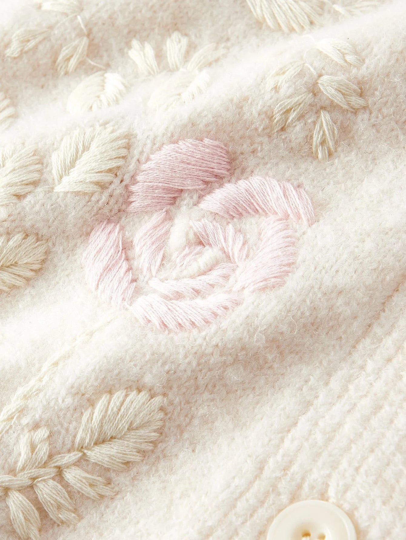 PREMIUM EMBROIDERY BUTTON UP CARDIGAN