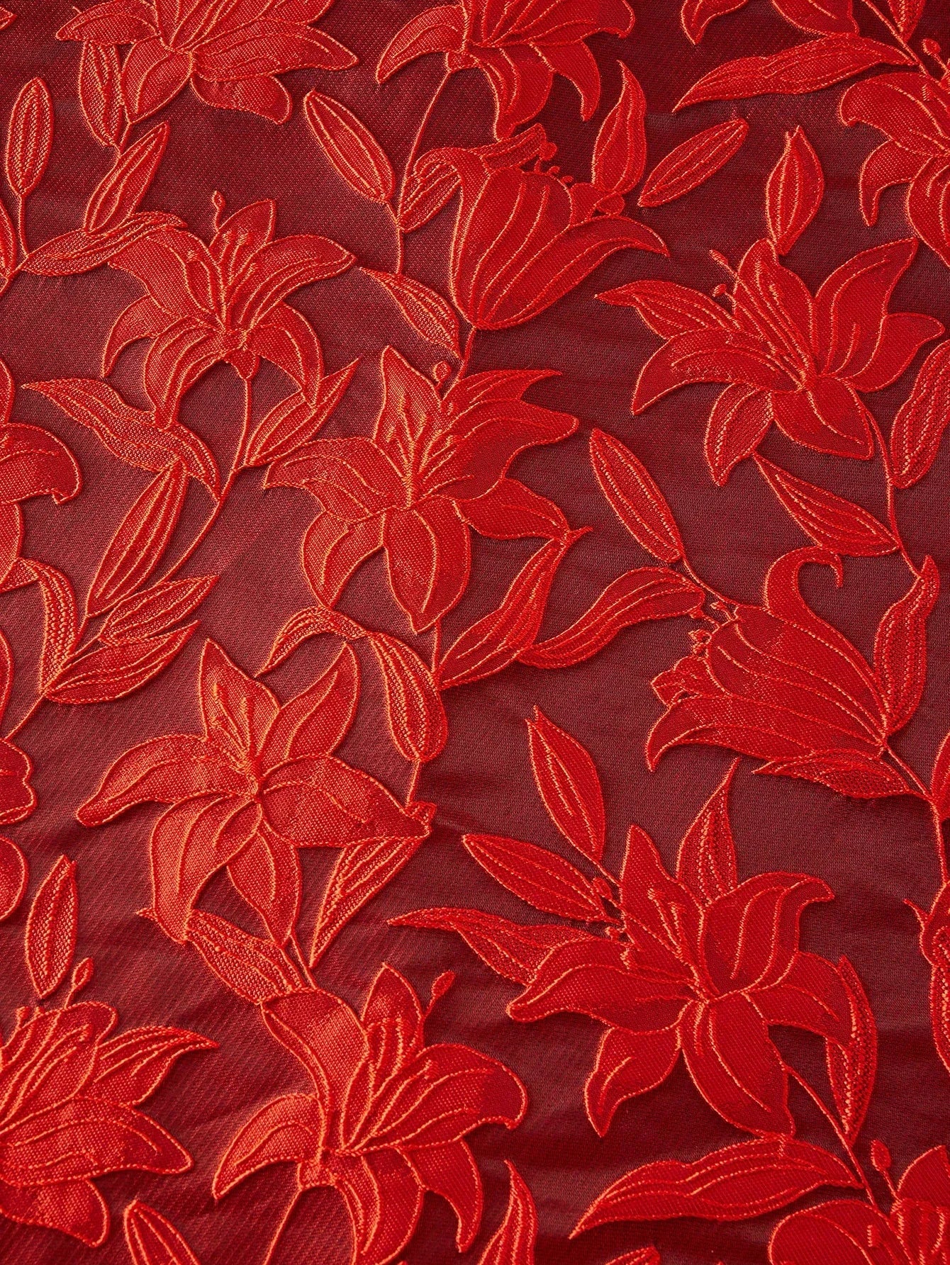 PREMIUM EMBROIDERY FLORAL PATTERN FLARE HEM BUSTIER TUBE LONG DRESS