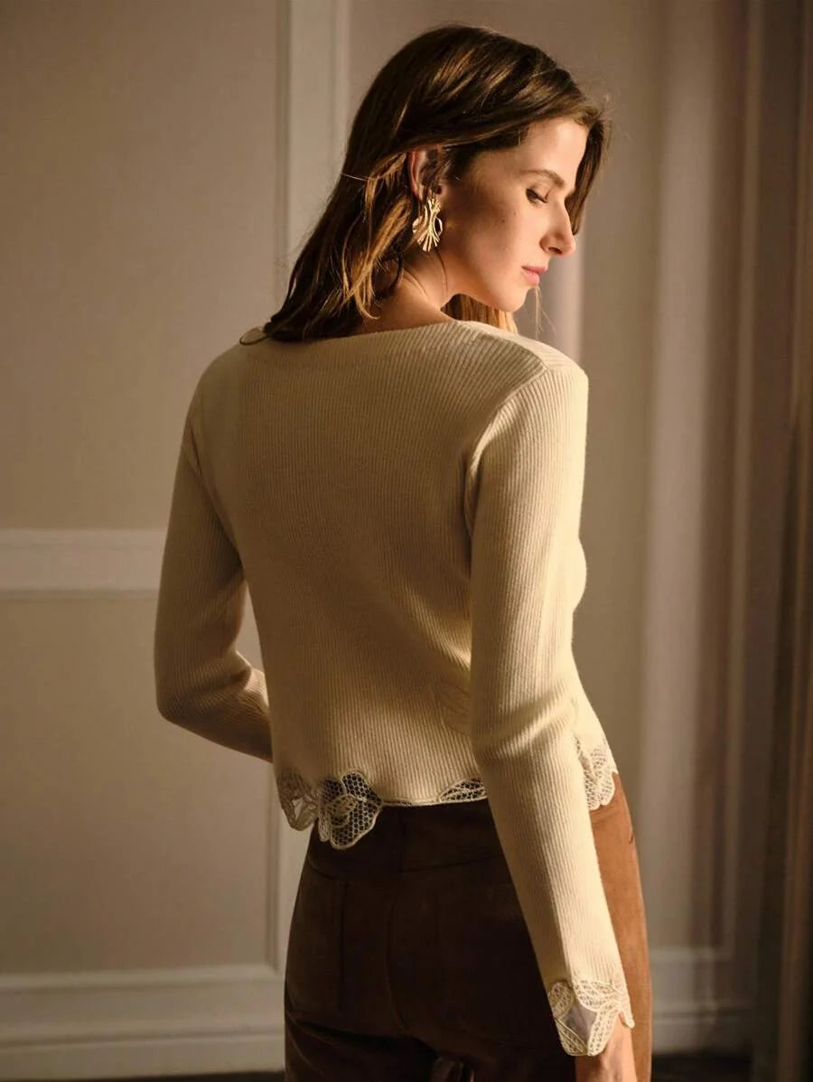 PREMIUM EMBROIDERY KNOT CARDIGAN