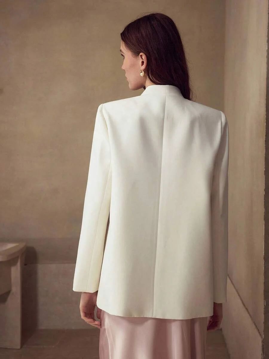 PREMIUM EMBROIDERY SINGLE BUTTON BLAZER