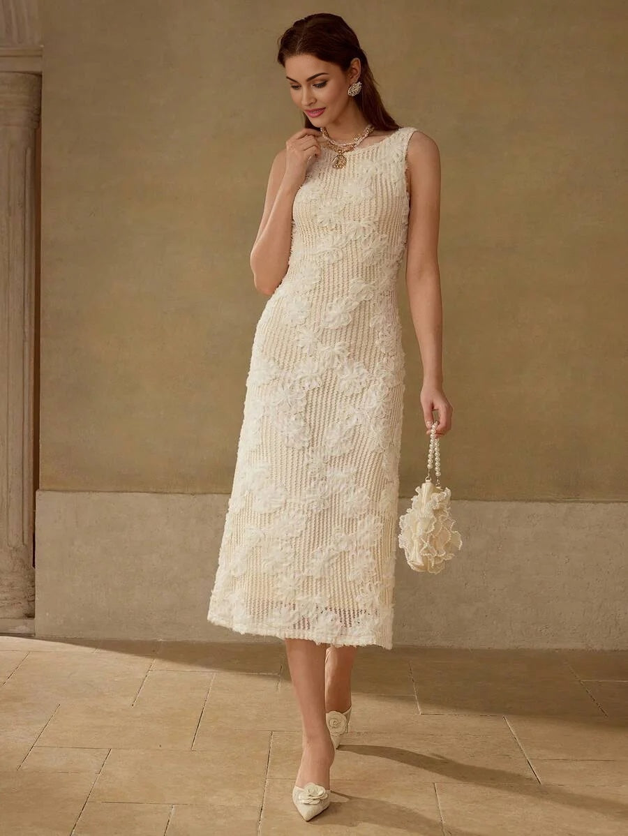 PREMIUM EMBROIDERY SLEEVELESS DRESS