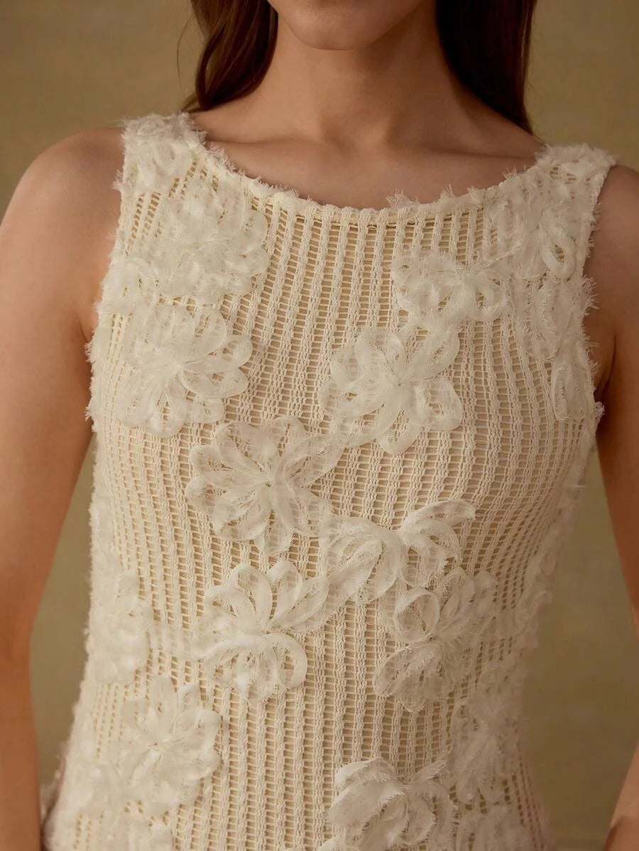 PREMIUM EMBROIDERY SLEEVELESS DRESS