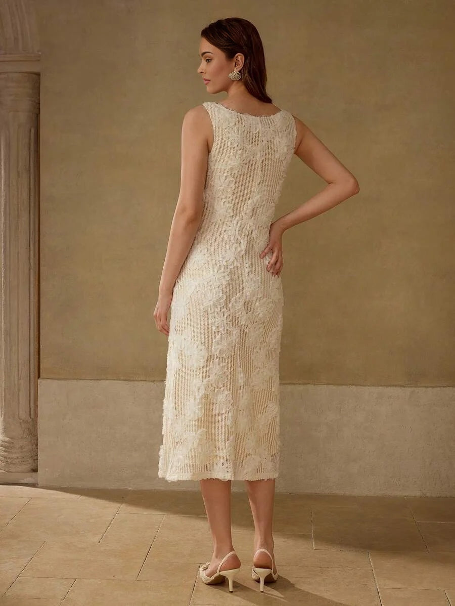 PREMIUM EMBROIDERY SLEEVELESS DRESS