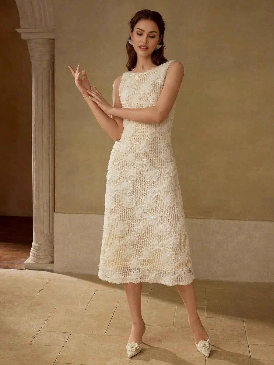 PREMIUM EMBROIDERY SLEEVELESS DRESS