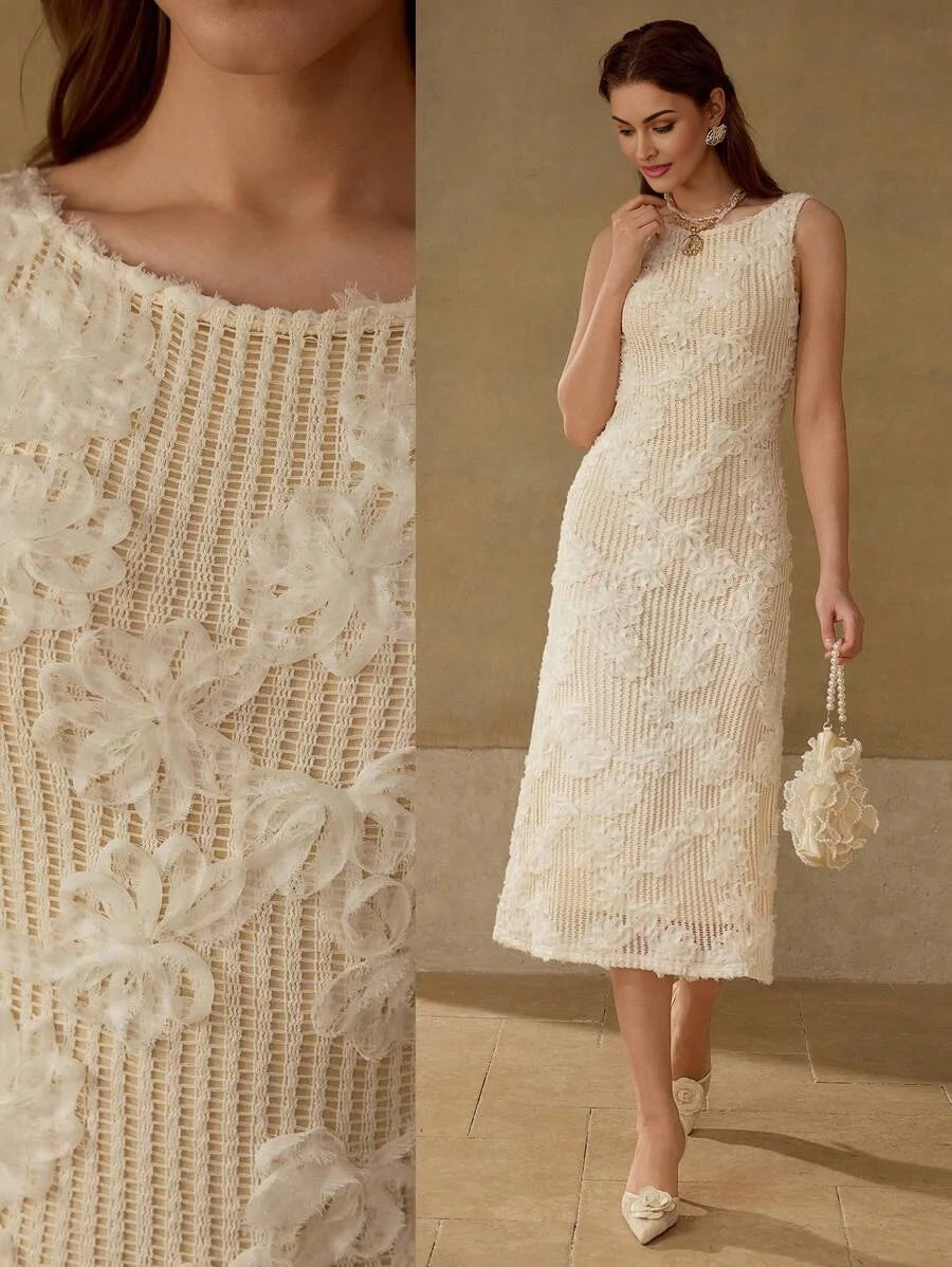 PREMIUM EMBROIDERY SLEEVELESS DRESS