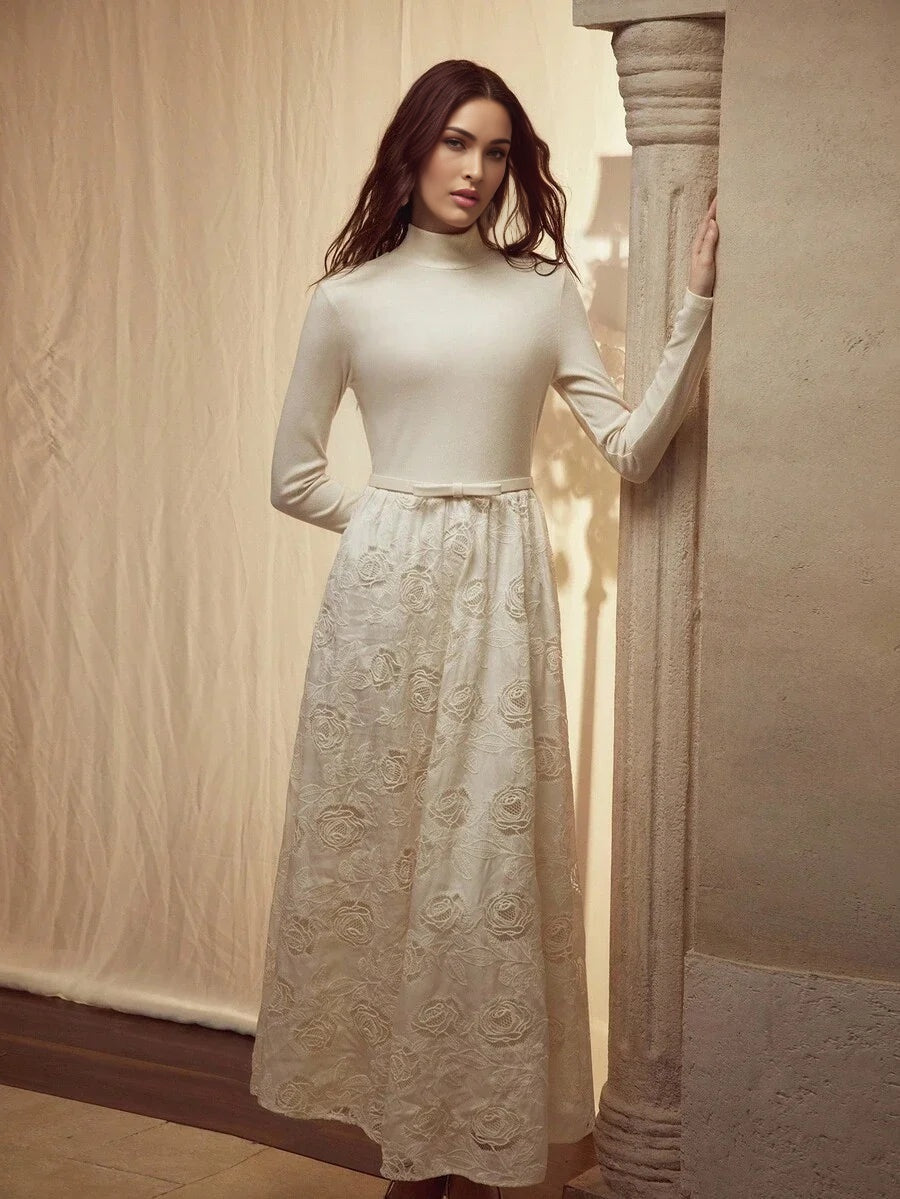 PREMIUM EMBROIDERY SLIM FIT DRESS