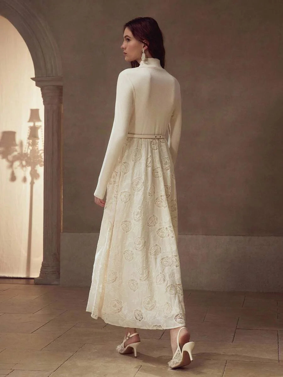 PREMIUM EMBROIDERY SLIM FIT DRESS