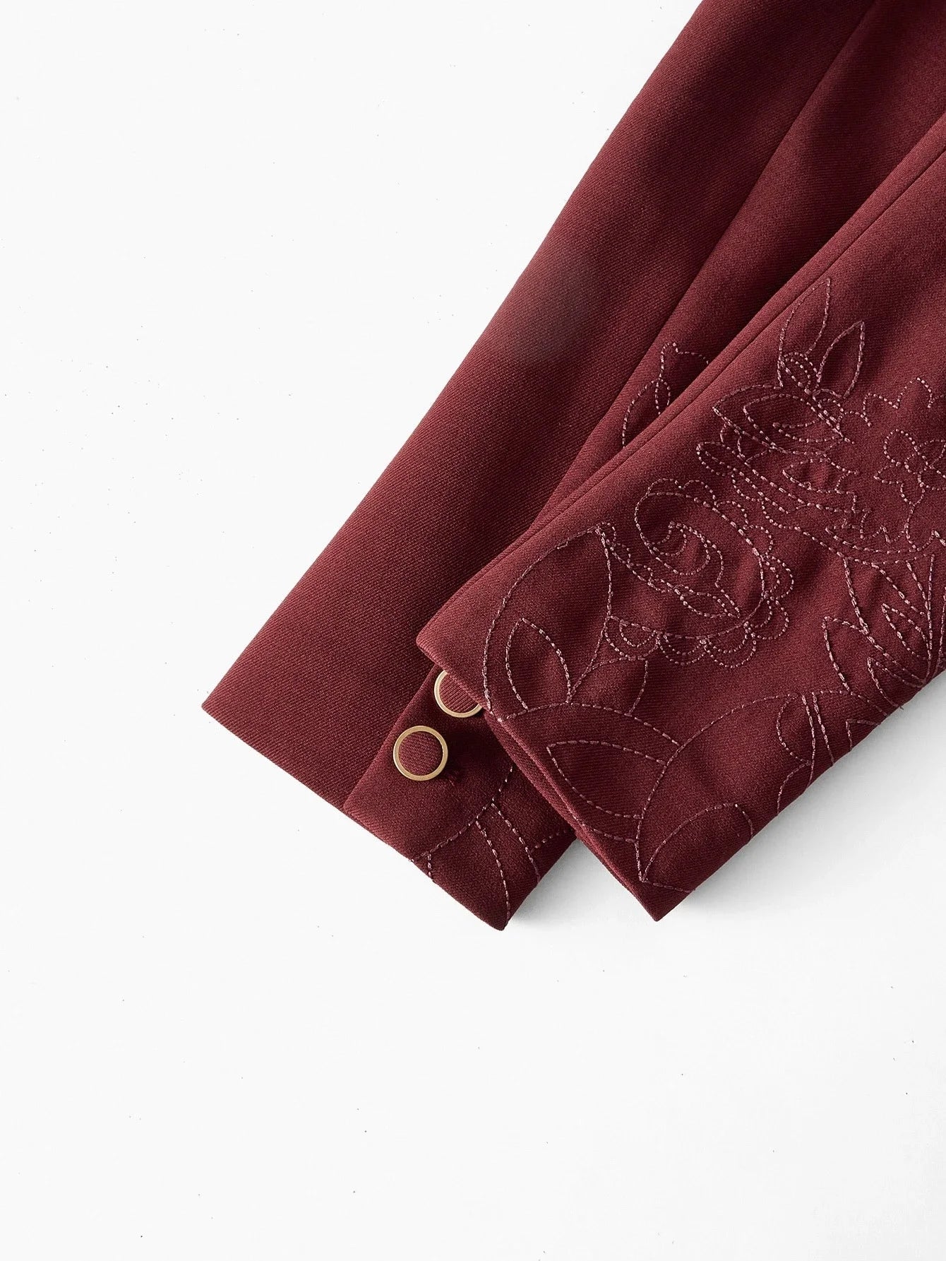 PREMIUM EMBROIDERY WRAP BLAZER