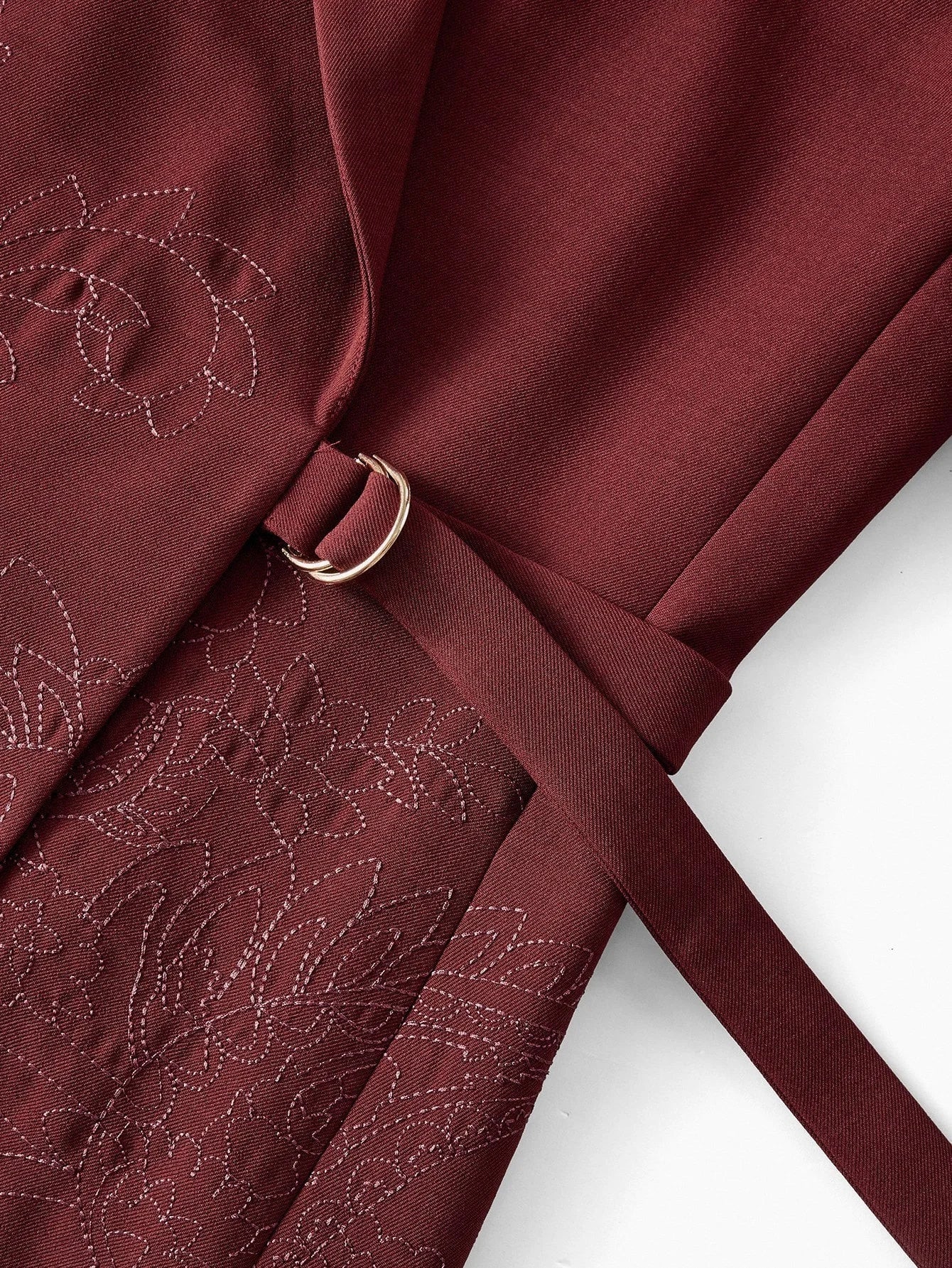 PREMIUM EMBROIDERY WRAP BLAZER