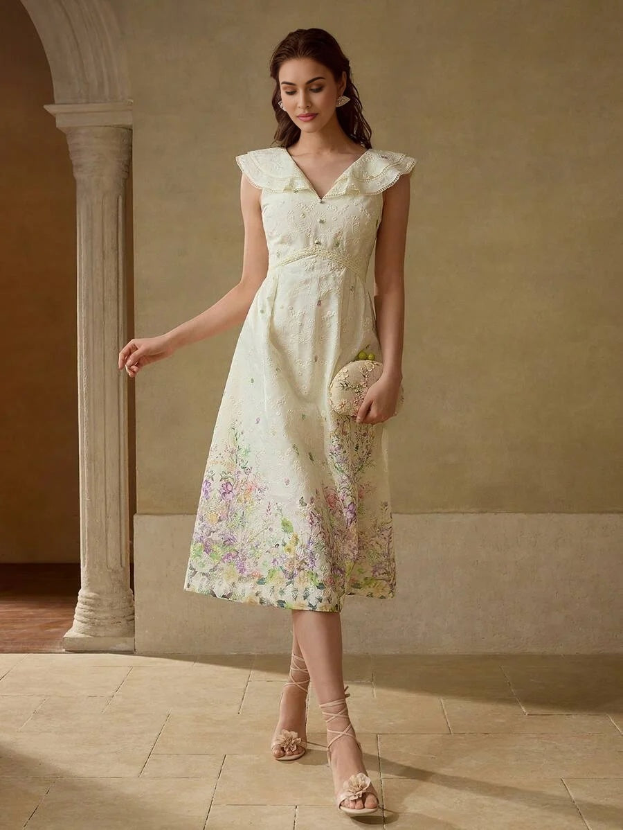 PREMIUM EMBROIDERY ZIPPER DRESS